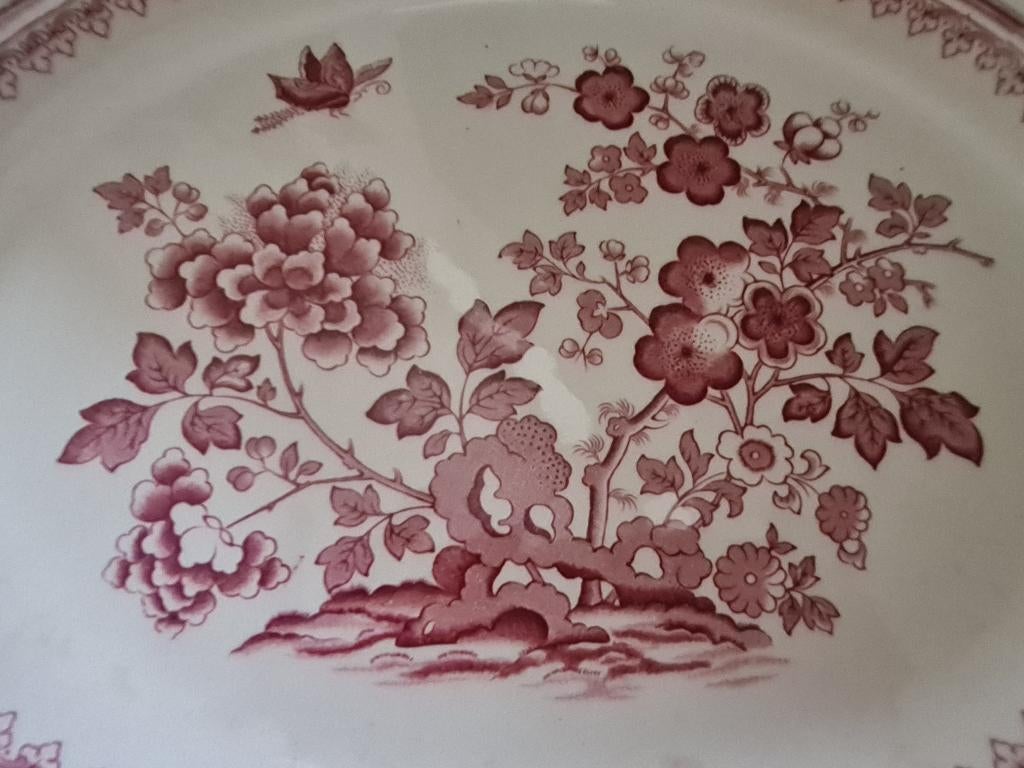 Grote antieke schaal merk Mason's decor Manchu, Ophalen of Verzenden