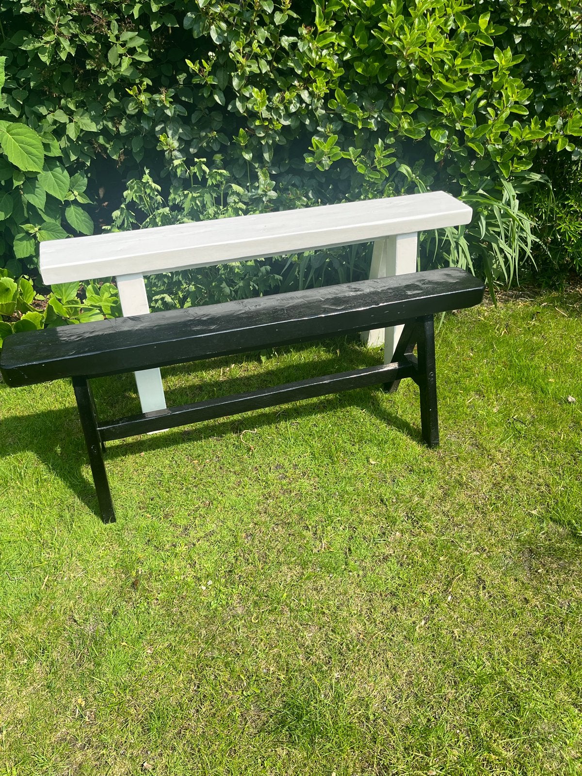 Robuuste massief houten banken voor binnen en buiten, Ophalen of Verzenden, Gebruikt, Hout