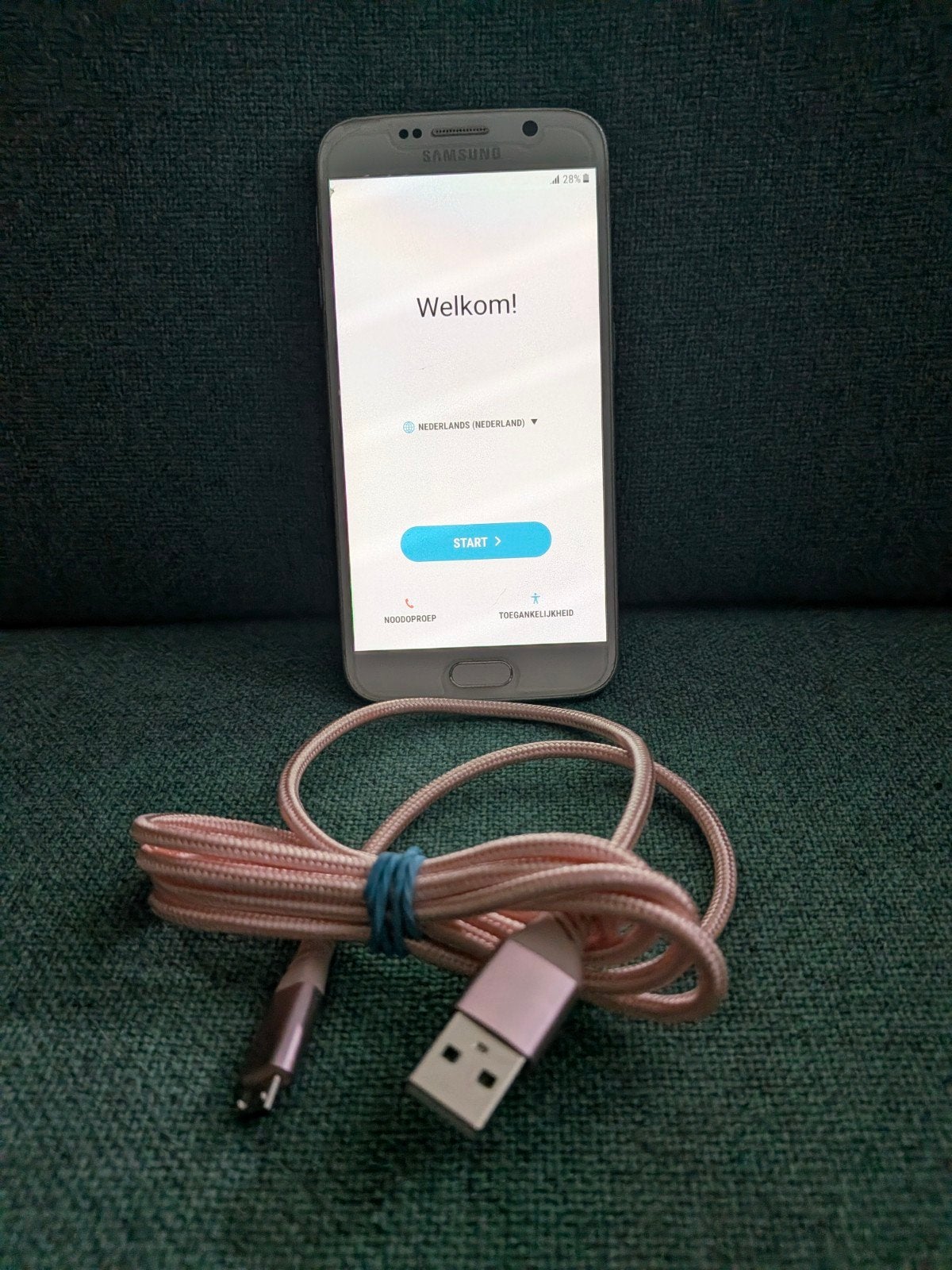 Samsung Galaxy S6 SM-G920F met screenprotector en kabel, Telecommunicatie, Mobiele telefoons | Samsung, Verzenden, Wit, Zo goed als nieuw