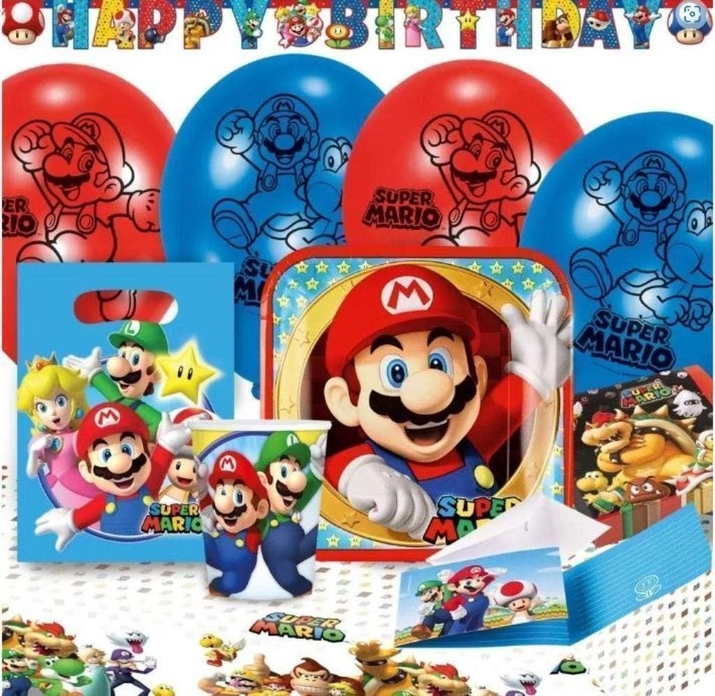 Super Mario Bros Feestartikelen / Versiering Verjaardag, Verjaardag, Nieuw, Ophalen of Verzenden, Nvt