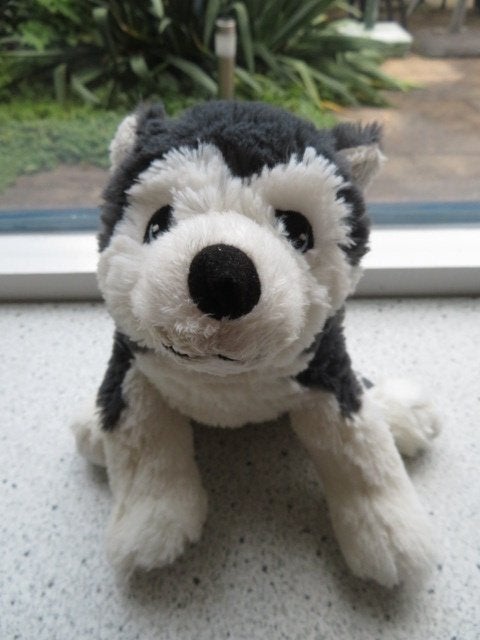 Husky Huskie hond van IKEA Livlig meet ca 26 cm velours, IKEA, Zo goed als nieuw, Wasbaar, Hond
