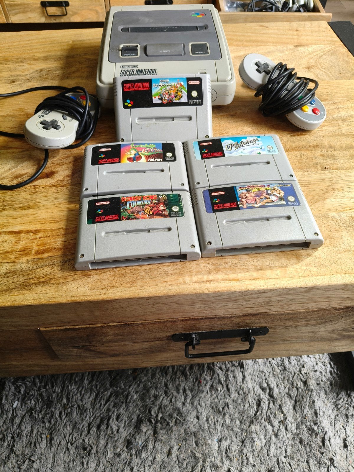 Super Nintendo Entertainment System (SNES) met games, Ophalen, Gebruikt, 2 spelers, Platform