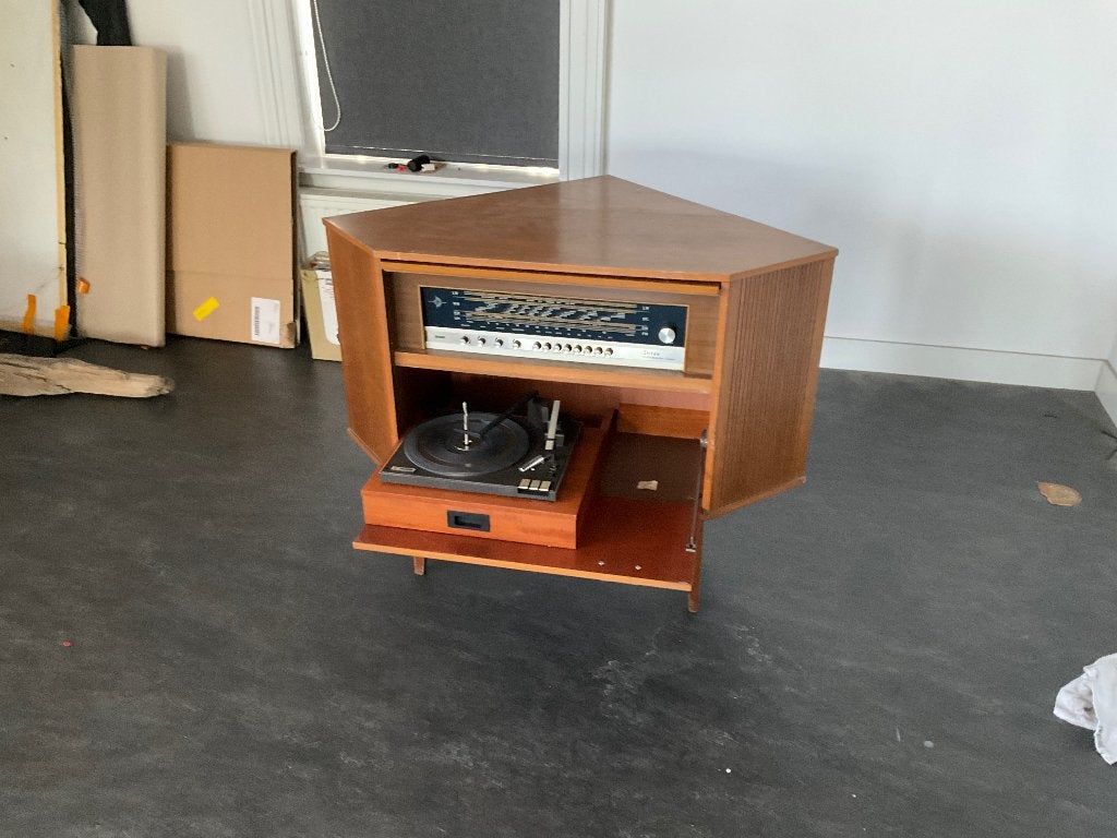 Sixties pickup meubel, Audio, Tv en Foto, Platenspelers, Ophalen, Niet werkend, Platenspeler, Philips