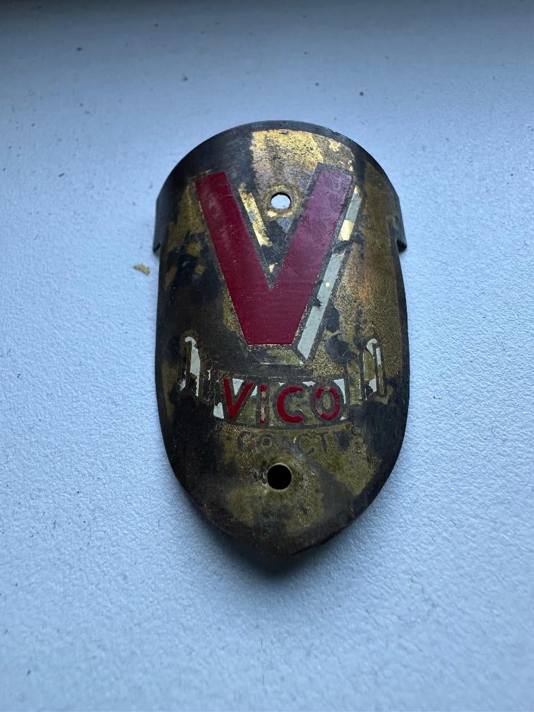 Stokoud Vico balhoofdplaatje. Balhoofd plaatje., Verzamelen, Merken en Reclamevoorwerpen, Ophalen of Verzenden, Gebruikt, Overige typen