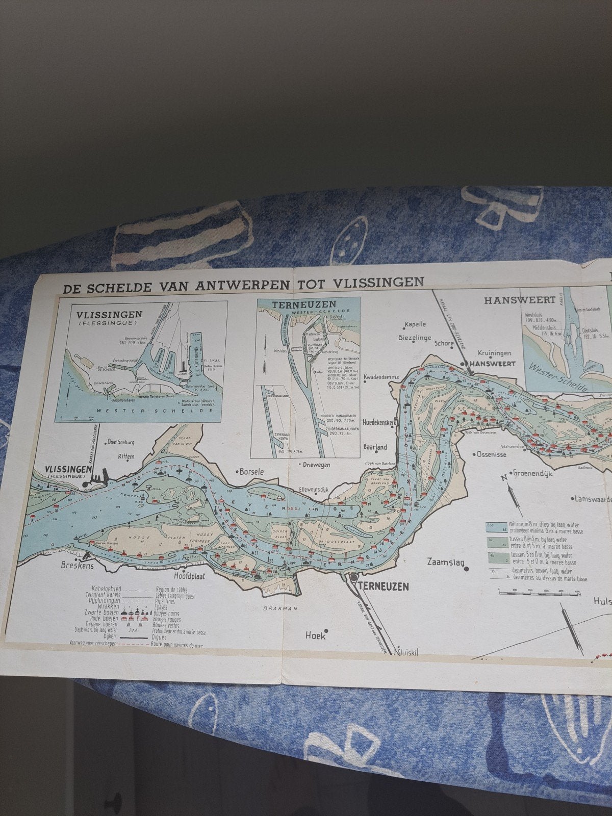 Oude kaart De Schelde: Antwerpen tot Vlissingen, Landkaart, 1800 tot 2000, Nederland, Ophalen