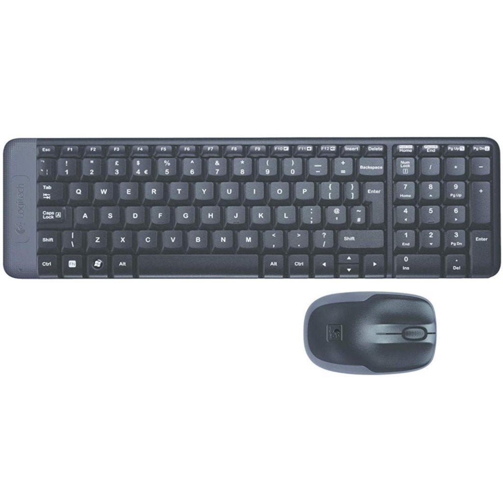 Logitech MK220 - Draadloos toetsenbord met muis met dongle., Gebruikt, Ophalen of Verzenden, Draadloos, Qwerty