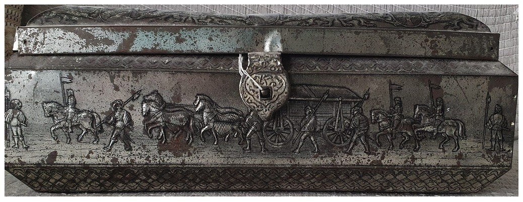 Mooi oud Brocante blik, Ophalen of Verzenden, Gebruikt, Overige