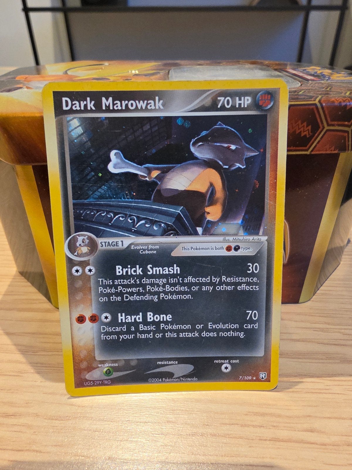 Dark Marowak Pokémon kaart 7/109, Ophalen of Verzenden, Gebruikt, Losse kaart