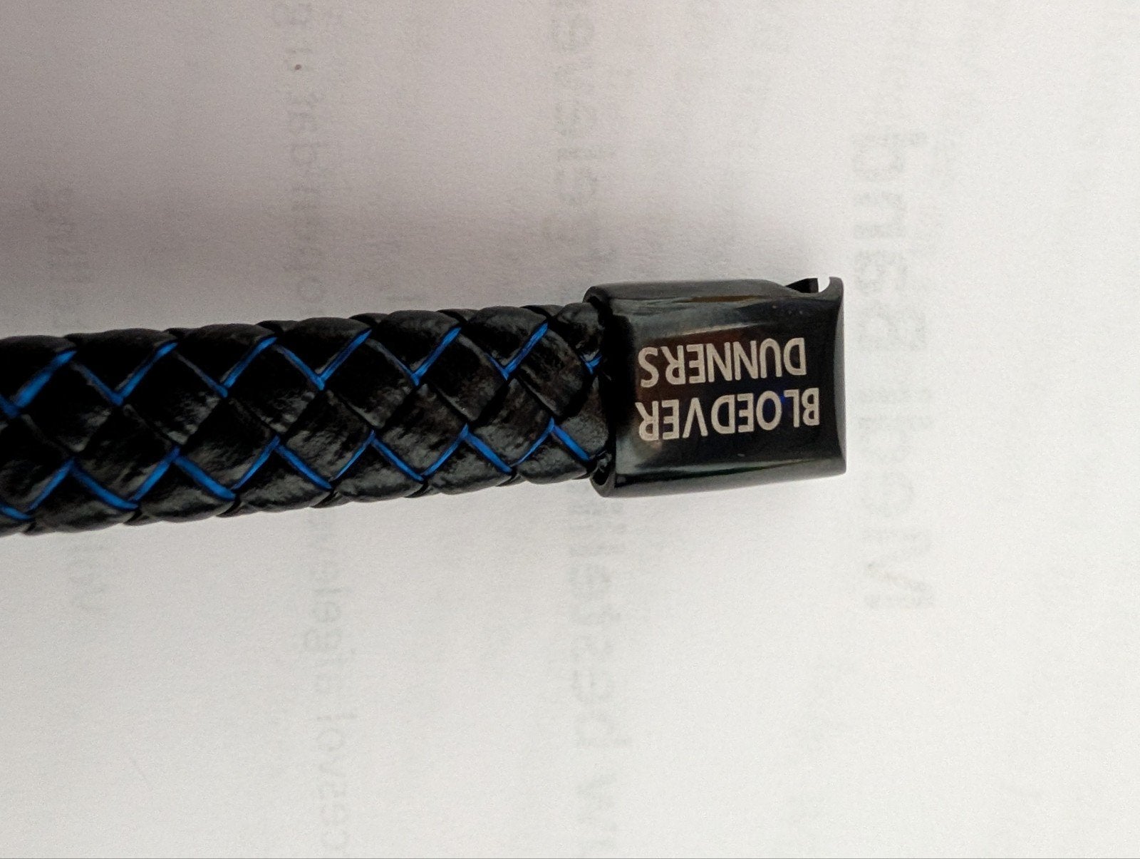 SOS Bandje Bloedverdunners - Zwart/Blauw lengte 21, Ophalen of Verzenden, Nieuw, Zwart, Kunststof of Plastic