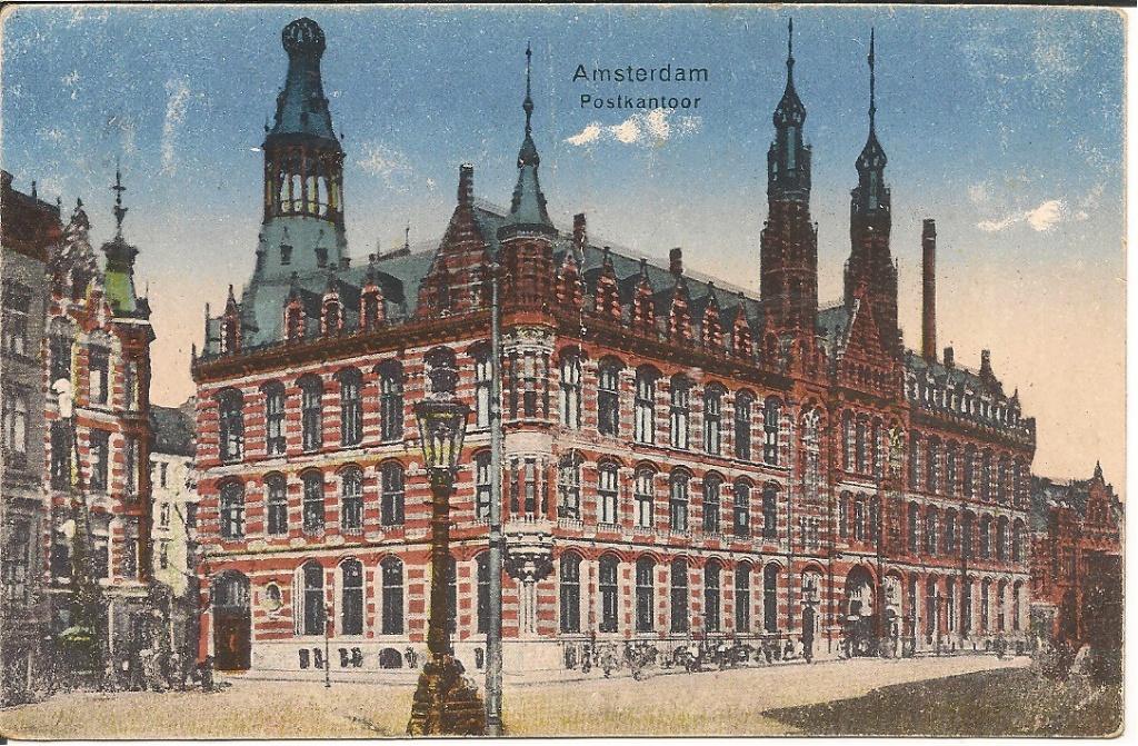 Amsterdam Postkantoor., Ophalen of Verzenden, 1920 tot 1940, Gelopen, Noord-Holland