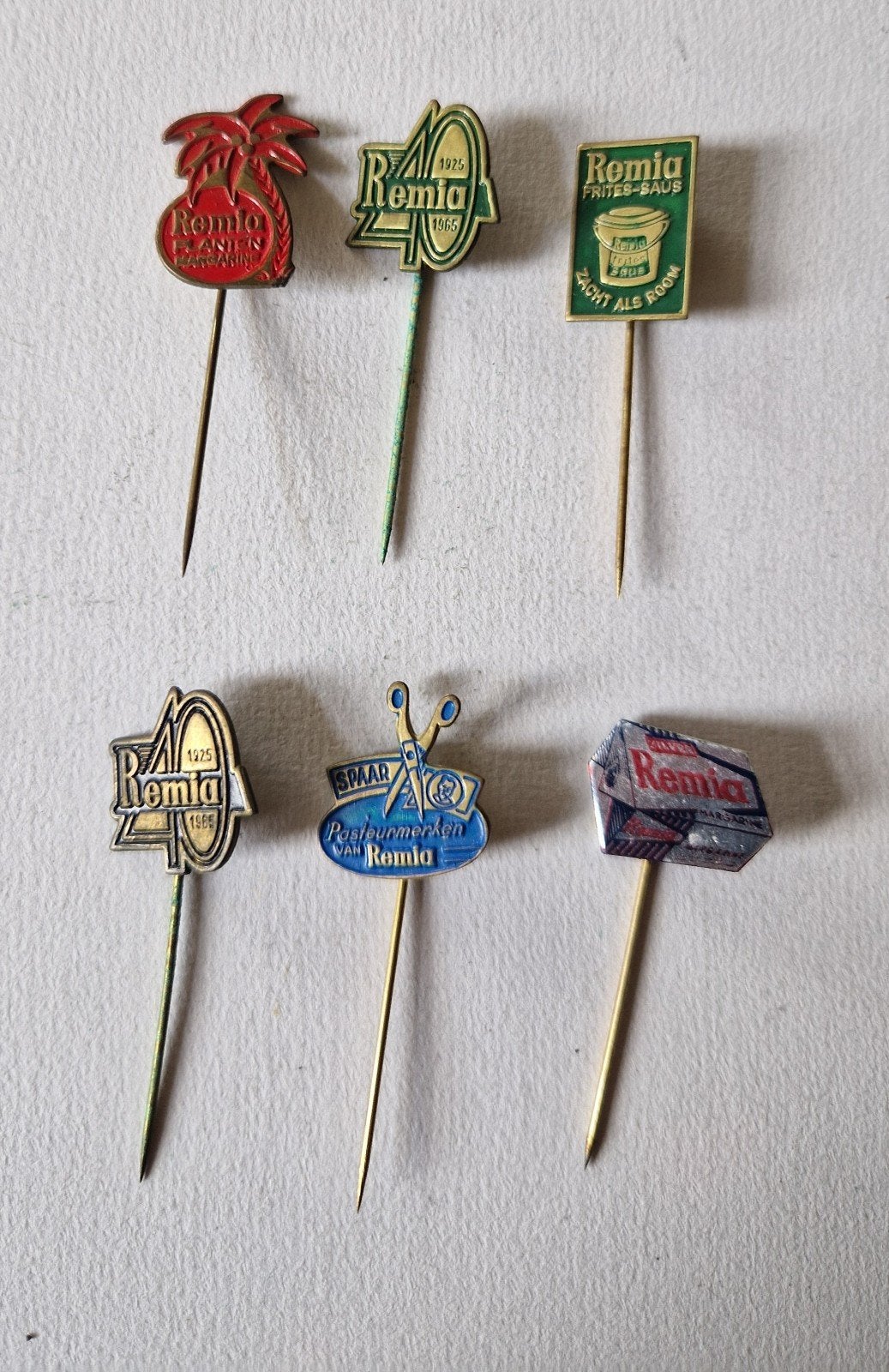 6 vintage Remia reclamespeldjes (jaren '60) - Nostalgie!, Verzamelen, Ophalen, Gebruikt, Overige onderwerpen