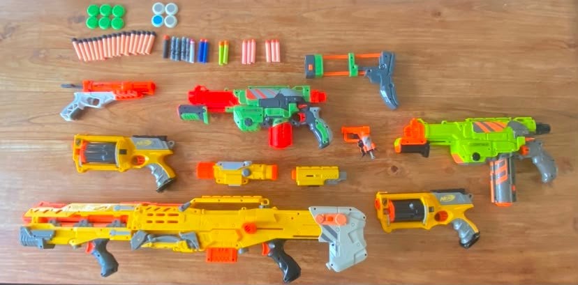 Groot pakket Nerf guns, Kinderen en Baby's, Speelgoed | Buiten | Actiespeelgoed, Ophalen, Gebruikt