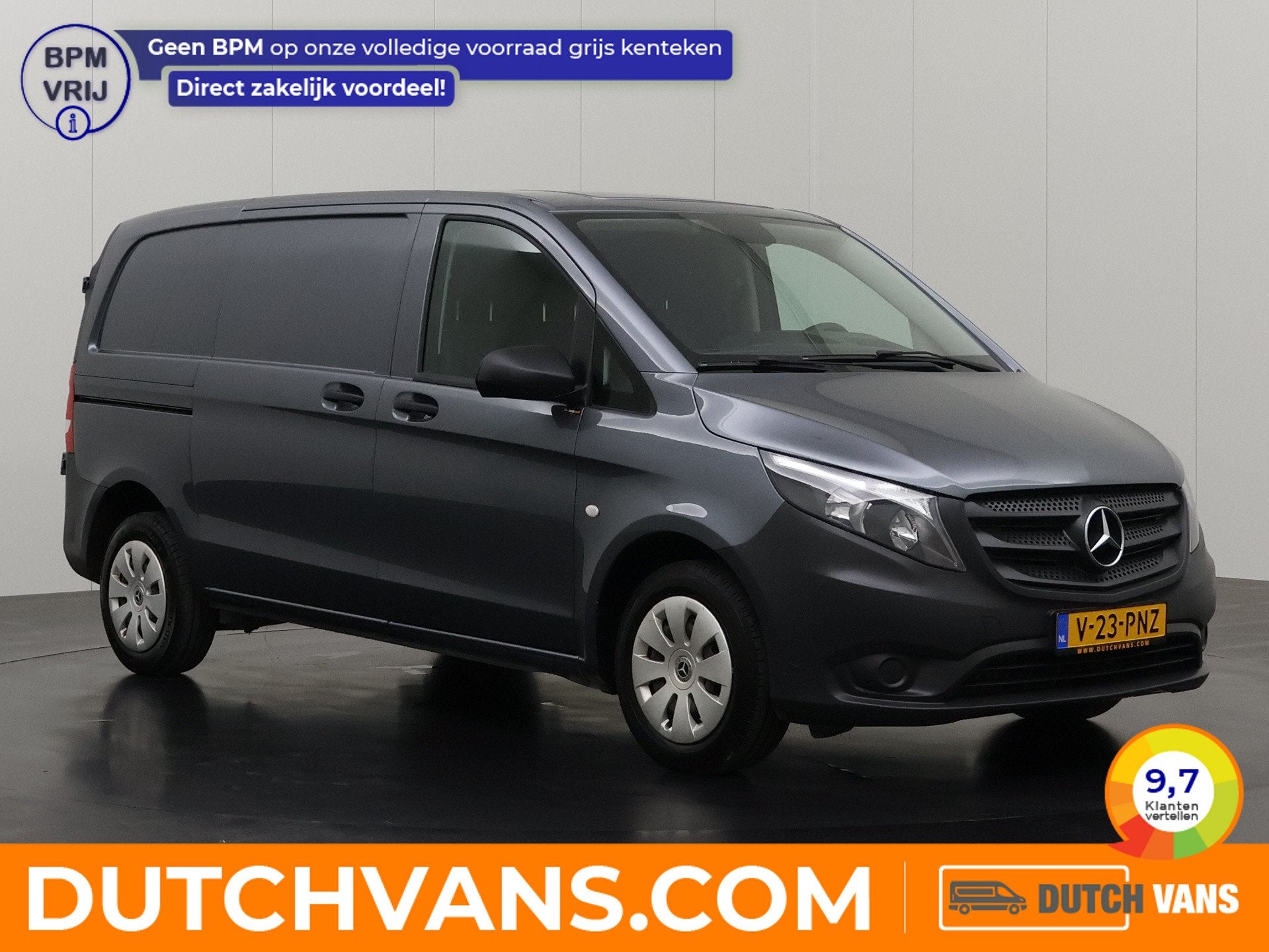 Mercedes-Benz Vito Achterdeuren | Airco | Euro 6 | Cruise |, Voorwielaandrijving, Stof, Gebruikt, Euro 6
