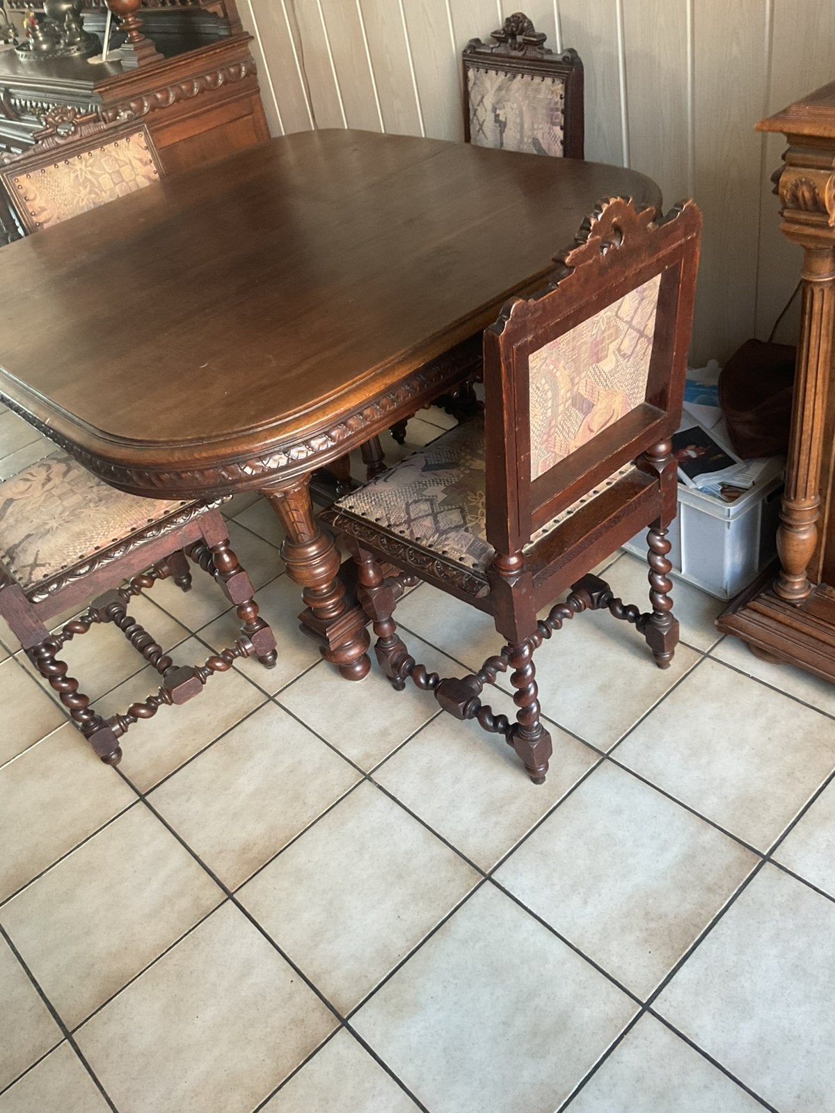 Eethoek met 6 stoelen, Antiek en Kunst, Ophalen