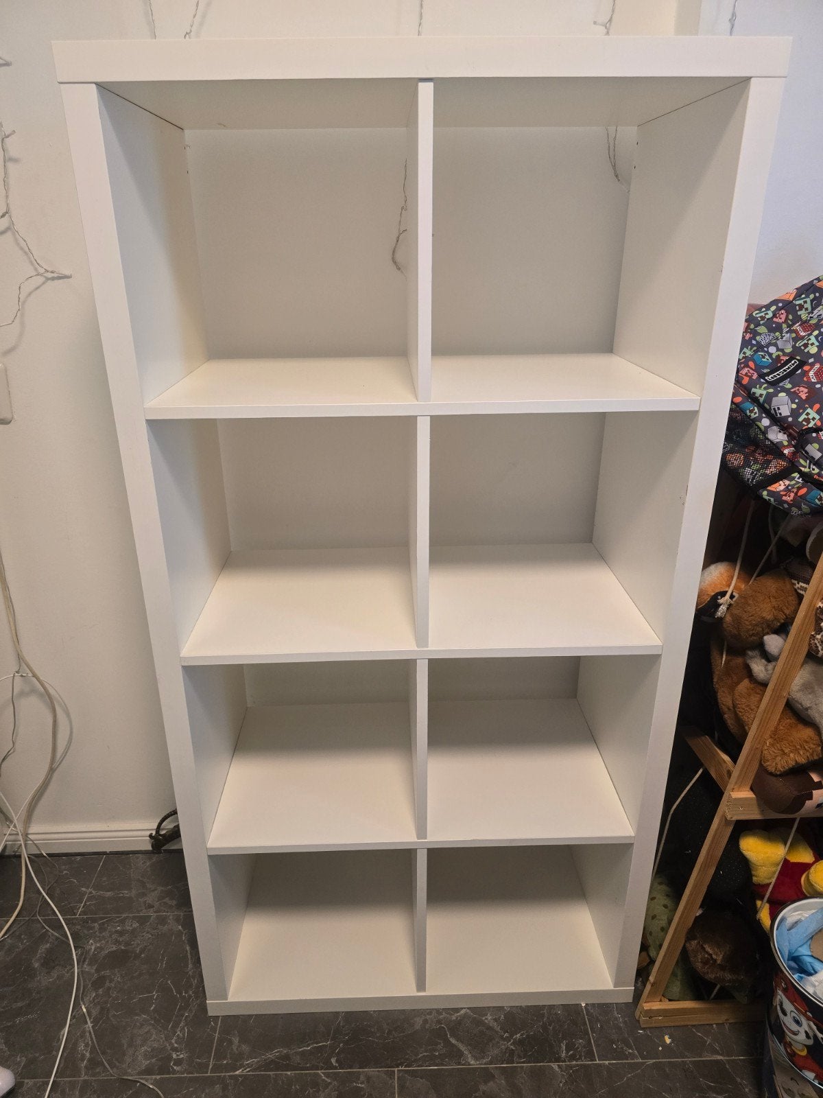 IKEA Kallax Kast 8 Vakken - Wit, Gebruikt, 100 tot 150 cm, 25 tot 50 cm, 50 tot 100 cm
