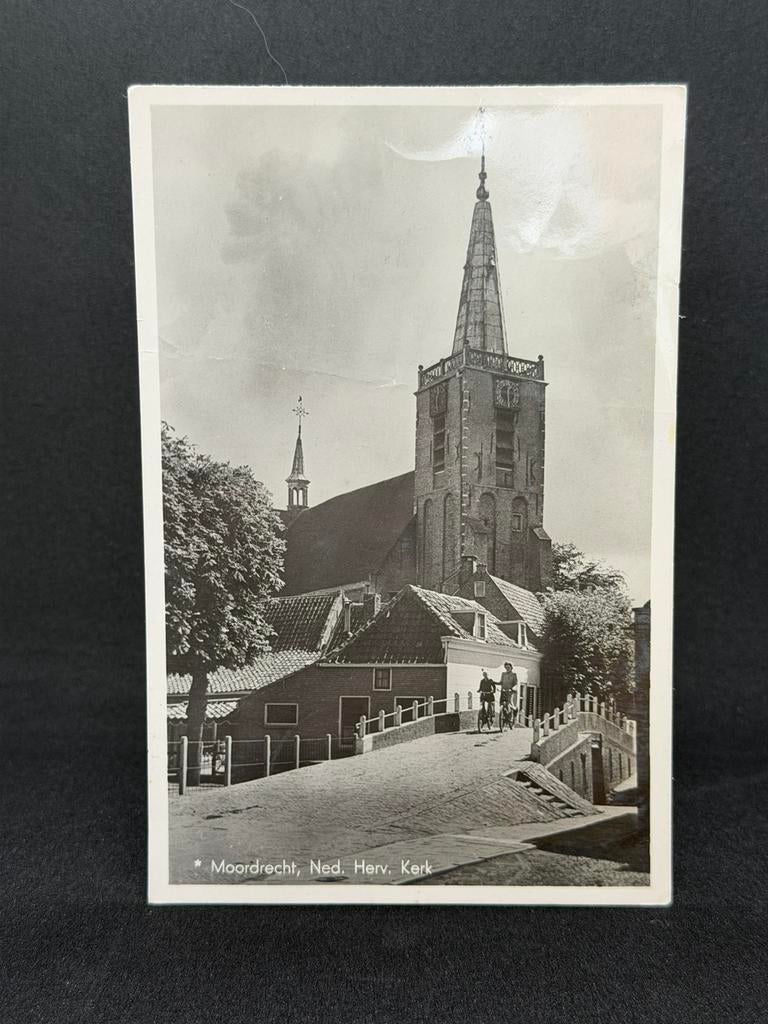 Ansichtkaart Moordrecht Ned. Herv. Kerk gelopen 1943, Verzamelen, Ansichtkaarten | Nederland, Ophalen of Verzenden, 1940 tot 1960