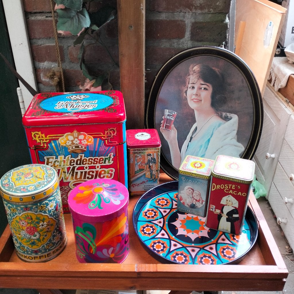 vintage blikken en dienbladen, Ophalen of Verzenden, Gebruikt, Overige, Overige merken