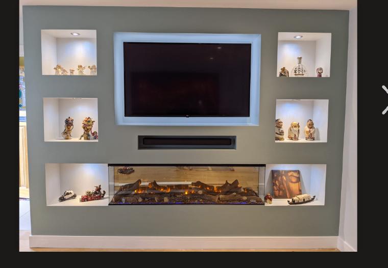 Vakman gezocht voor bouwen Cinemawall in Zwolle, Ophalen, Nieuw, Vrijstaande haard, Elektrische haard