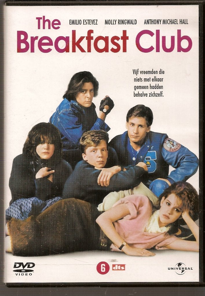 The Breakfast club met o.a. Emilio Estevez, Molly Ringwald, Ophalen of Verzenden, Vanaf 6 jaar, 1980 tot 2000, Actie en Avontuur