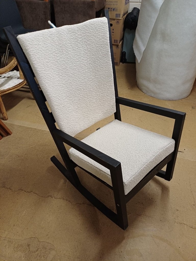 schommelstoel, Huis en Inrichting, Stoelen, Ophalen, Gebruikt, Wit, Stof