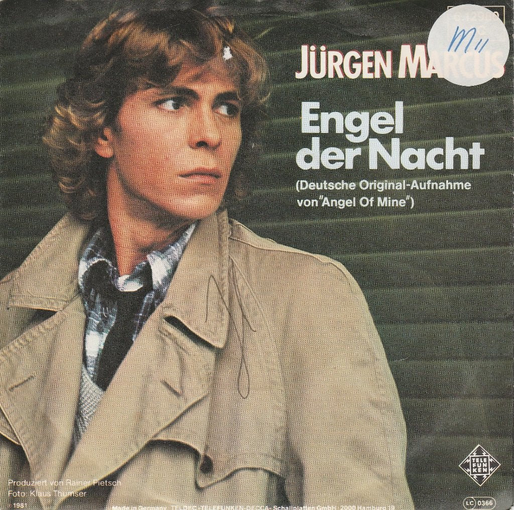 s 1331 Jürgen Marcus – Engel Der Nacht, Gebruikt, Fotohoes, Overige genres, 7 inch