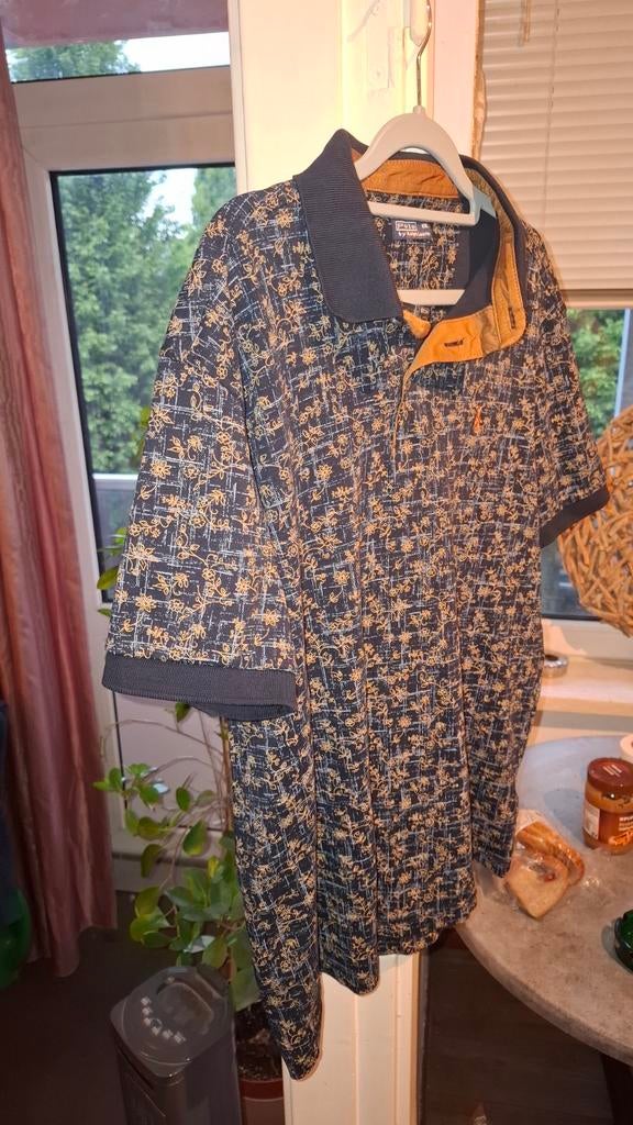 Polo Ralph Lauren XXL Zwart Goudachtig Patroon, Kleding | Heren, Polo's, Zwart, Maat 56/58 (XL), Ophalen of Verzenden, Polo Ralph Lauren