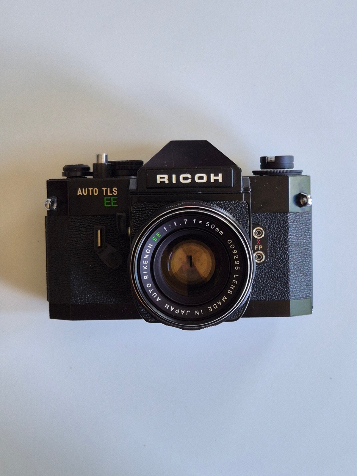 Ricoh Auto TLS EE (Black) + Auto Rikenon EE 50mm f/1.7 | M42, Ricoh, Spiegelreflex, Onbekend, Ophalen of Verzenden