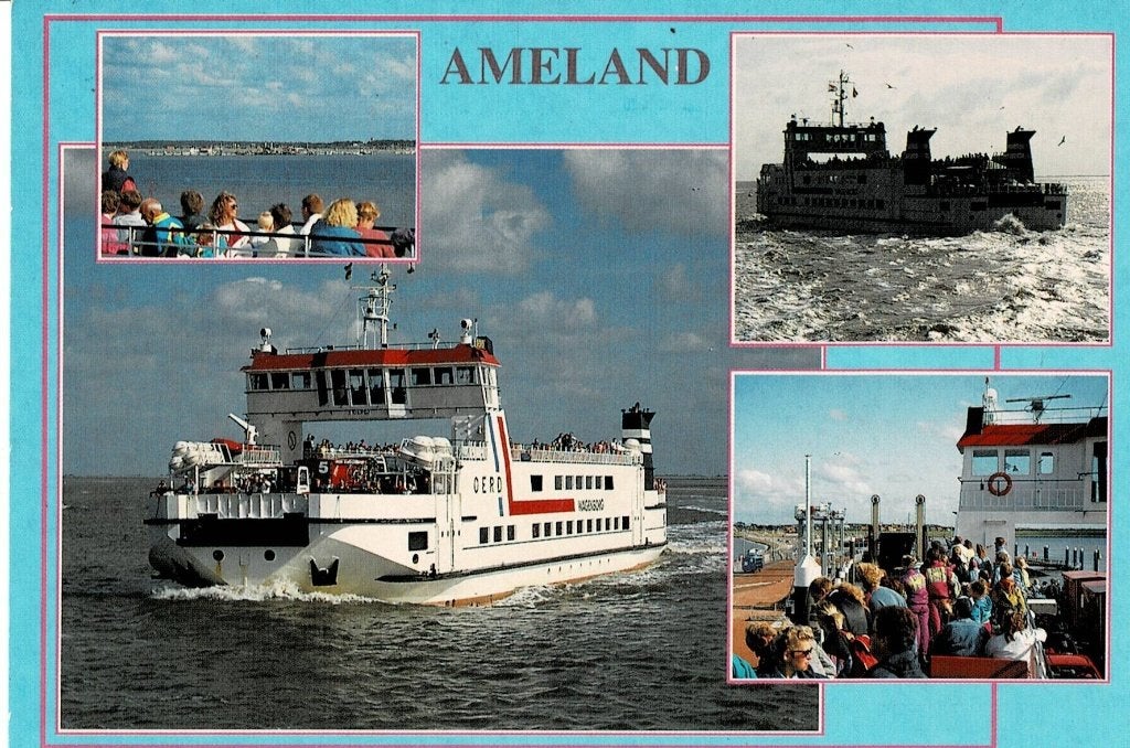 Ameland, Verzamelen, Ansichtkaarten | Nederland, Verzenden, 1940 tot 1960, Gelopen, Waddeneilanden