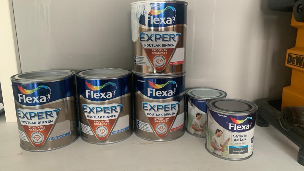 Flexa expert verf waterbasis, Ophalen, Zo goed als nieuw, Wit, Verf