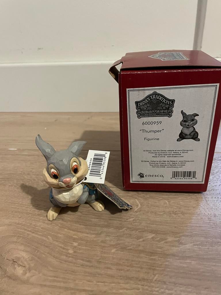 Disney Traditions jim shore Stampertje Bambi Thumper, Ophalen of Verzenden, Bambi of Dumbo, Zo goed als nieuw, Beeldje of Figuurtje