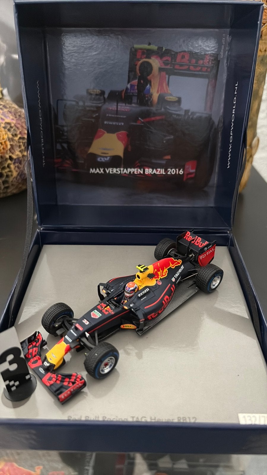 Max Verstappen 1:43 RB12 Brazilie 2016, Ophalen of Verzenden, Zo goed als nieuw, Auto, MiniChamps