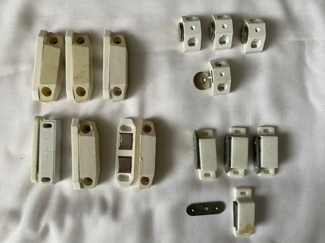 Nr.20: Magneetsnappers, magneet snapper, magneet sluiting, Ophalen of Verzenden, Gebruikt, Chroom, Overige typen