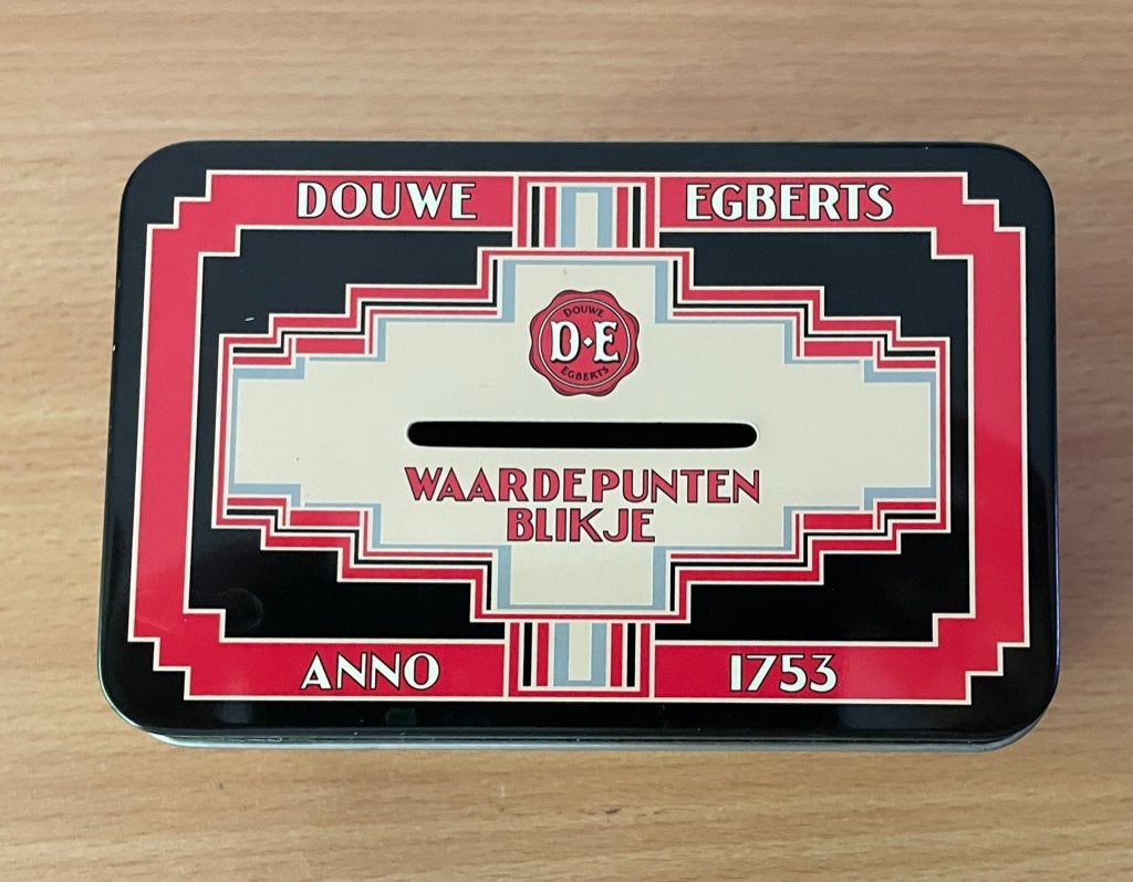 Nieuw Douwe Egberts blikje voor waardepunten, Verzamelen, Blikken, Verzenden, Zo goed als nieuw, Overige, Douwe Egberts