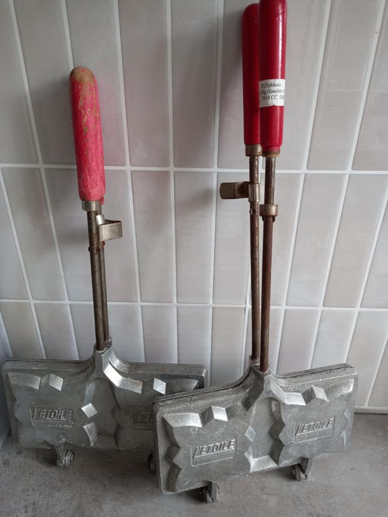2 franse vintage duo tosti ijzers, Ophalen of Verzenden