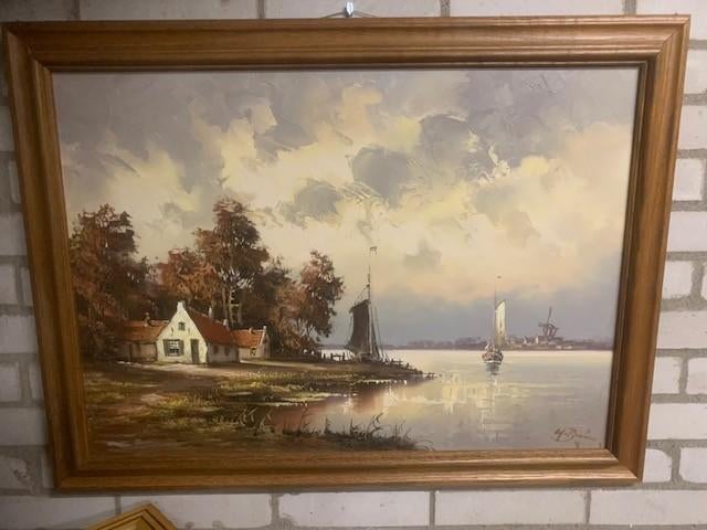 Antiek schilderij, Antiek en Kunst, Kunst | Schilderijen | Klassiek, Ophalen of Verzenden