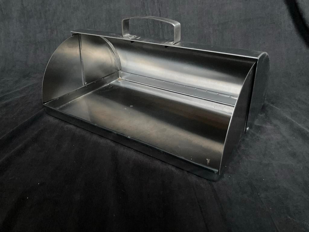 RVS Broodtrommel met Handvat - Stijlvol & Praktisch, Ophalen, Gebruikt, Zilver, Metaal