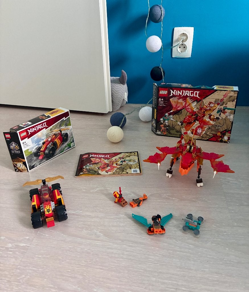 LEGO Ninjago Draak + Kai  Auto, Compleet, Lego, Ophalen of Verzenden, Zo goed als nieuw