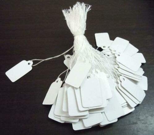 100 Prijs labels 23x13mm, Overige materialen, Overige kleuren, -, Verzenden