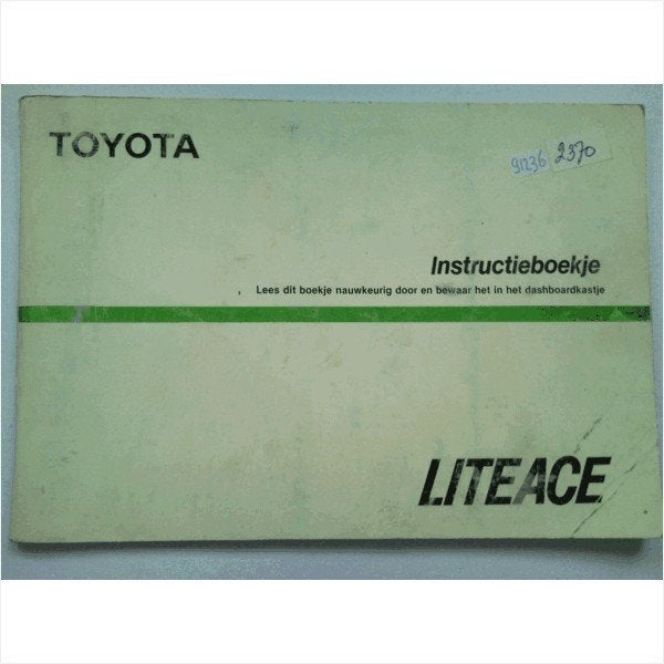 Toyota Lite Ace Instructieboekje 1986 #1 Nederlands, Ophalen of Verzenden