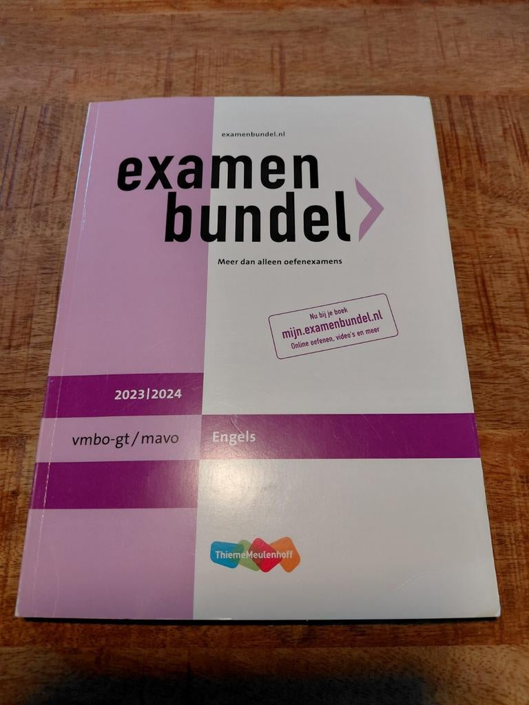 Examenbundel vmbo-gt/mavo Engels 2023/2024, Boeken, Schoolboeken, Ophalen of Verzenden, Gelezen, VMBO, Engels