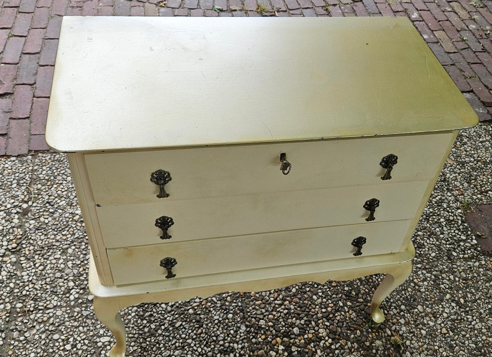 brocante ladekastje dressoir, Huis en Inrichting, Kasten | Ladekasten, Ophalen, Gebruikt, 50 tot 100 cm, 3 of 4 laden