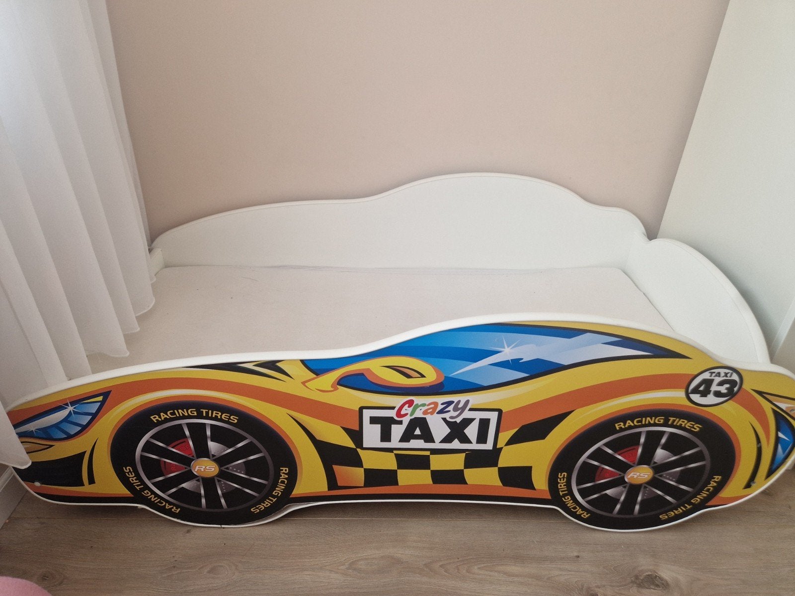 Racebed jongensbed, Ophalen, Zo goed als nieuw, 140 tot 160 cm, 70 tot 85 cm