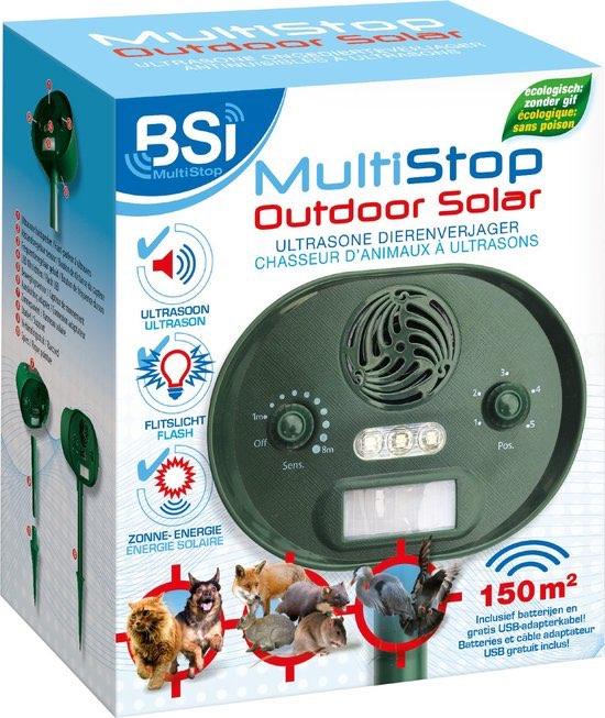 Ultrasone dierenverjager 150m² Op zonne-energie + flitslicht, Verzenden, Nieuw, Ongediertebestrijding