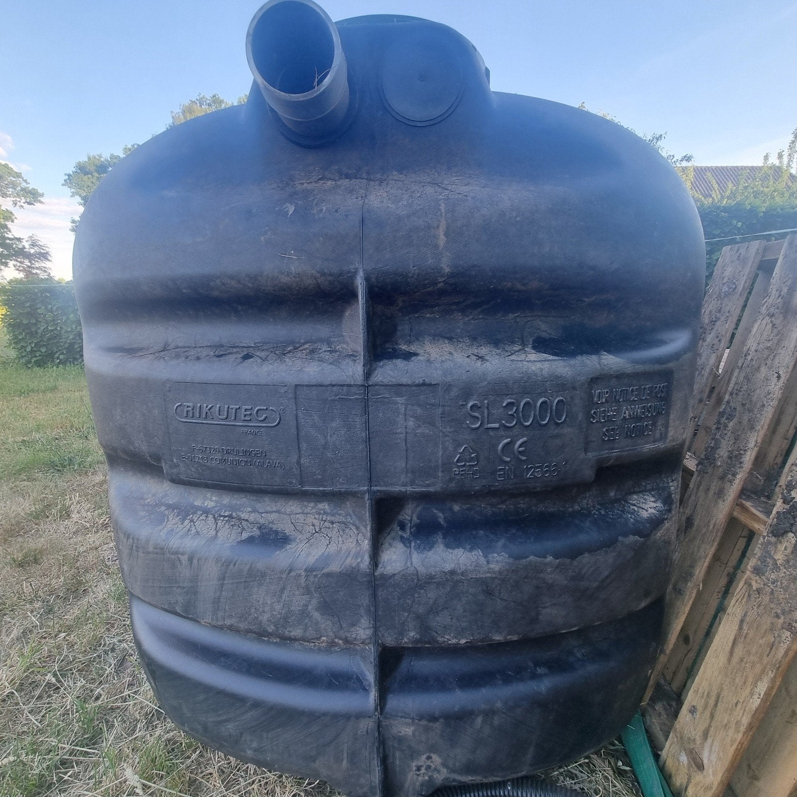 Septic tank 3000 liter, in goede staat en schoongemaakt, Ophalen, Zo goed als nieuw, 80 mm of meer, 2 tot 4 meter