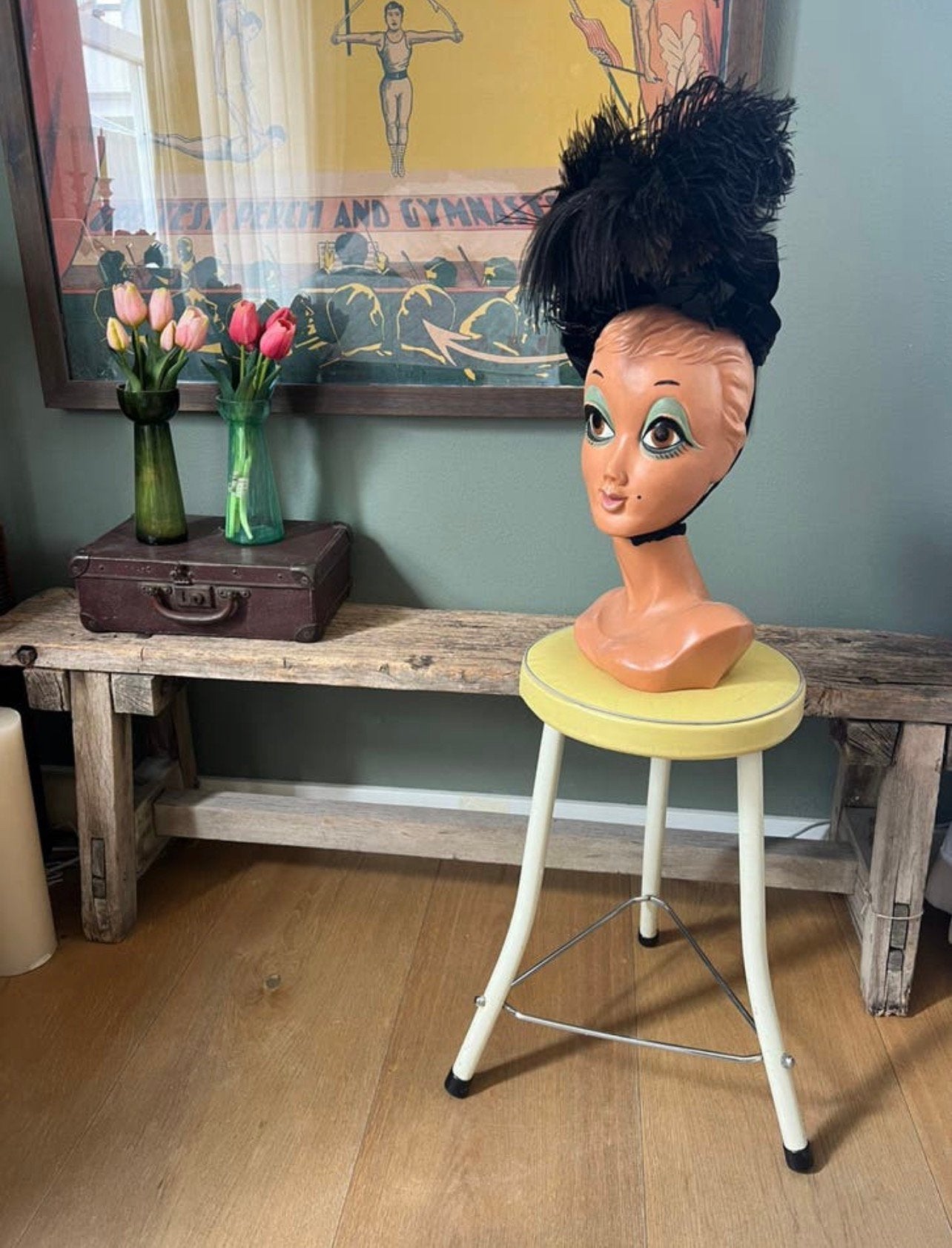VINTAGE BRABANTIA KRUK PASTEL GEEL, Ophalen