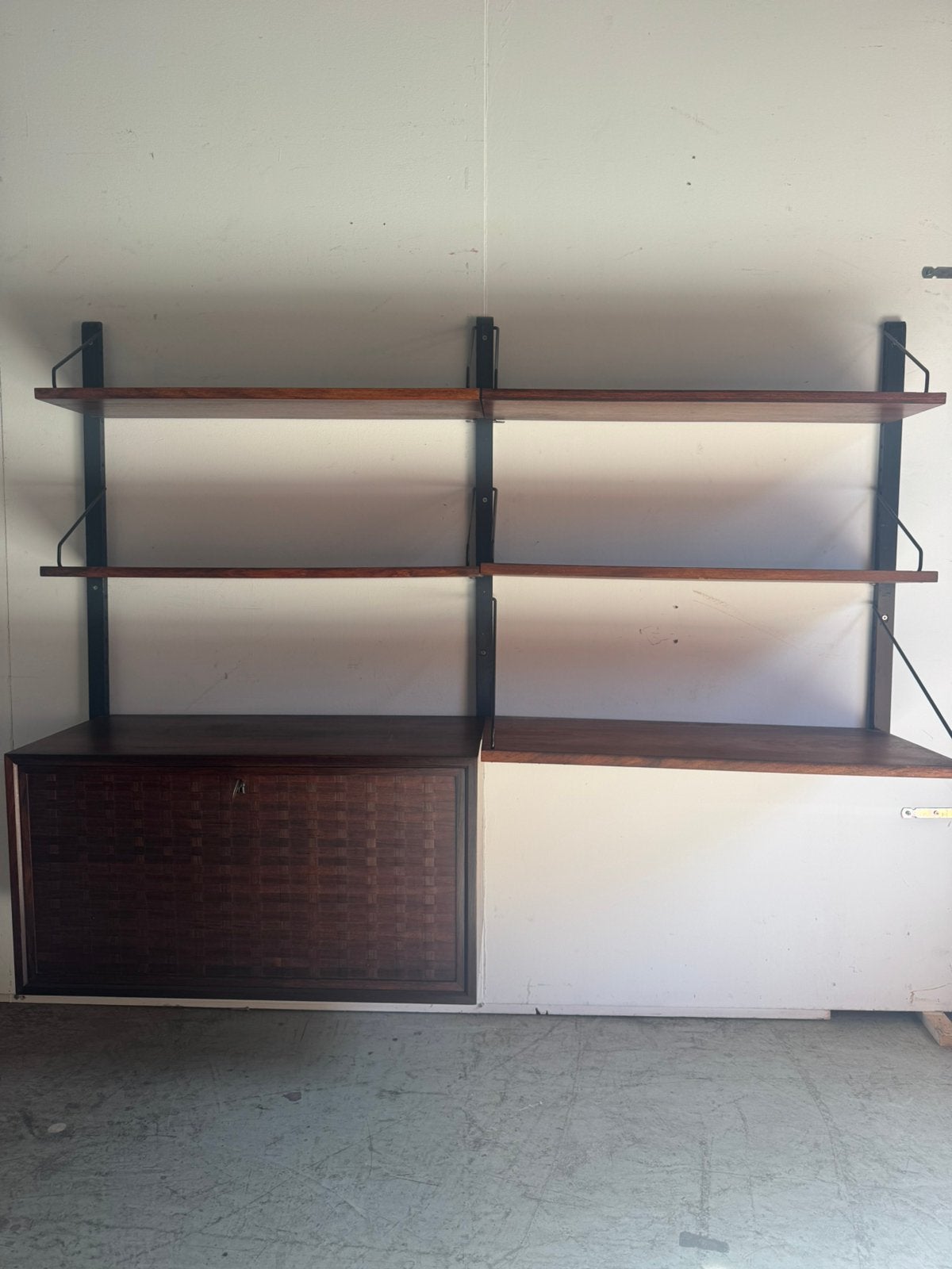 Poul Cadovius by Royal System vintage modulair wandsysteem, Huis en Inrichting, Kasten | Wandmeubels, Met klep(pen), 100 tot 150 cm