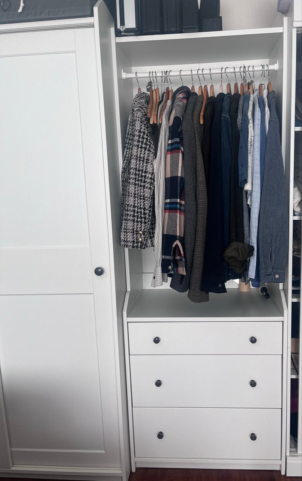 IKEA HAUGA open kledingkast met 3 lades, Ophalen, Gebruikt, 50 tot 100 cm, Met lade(s)
