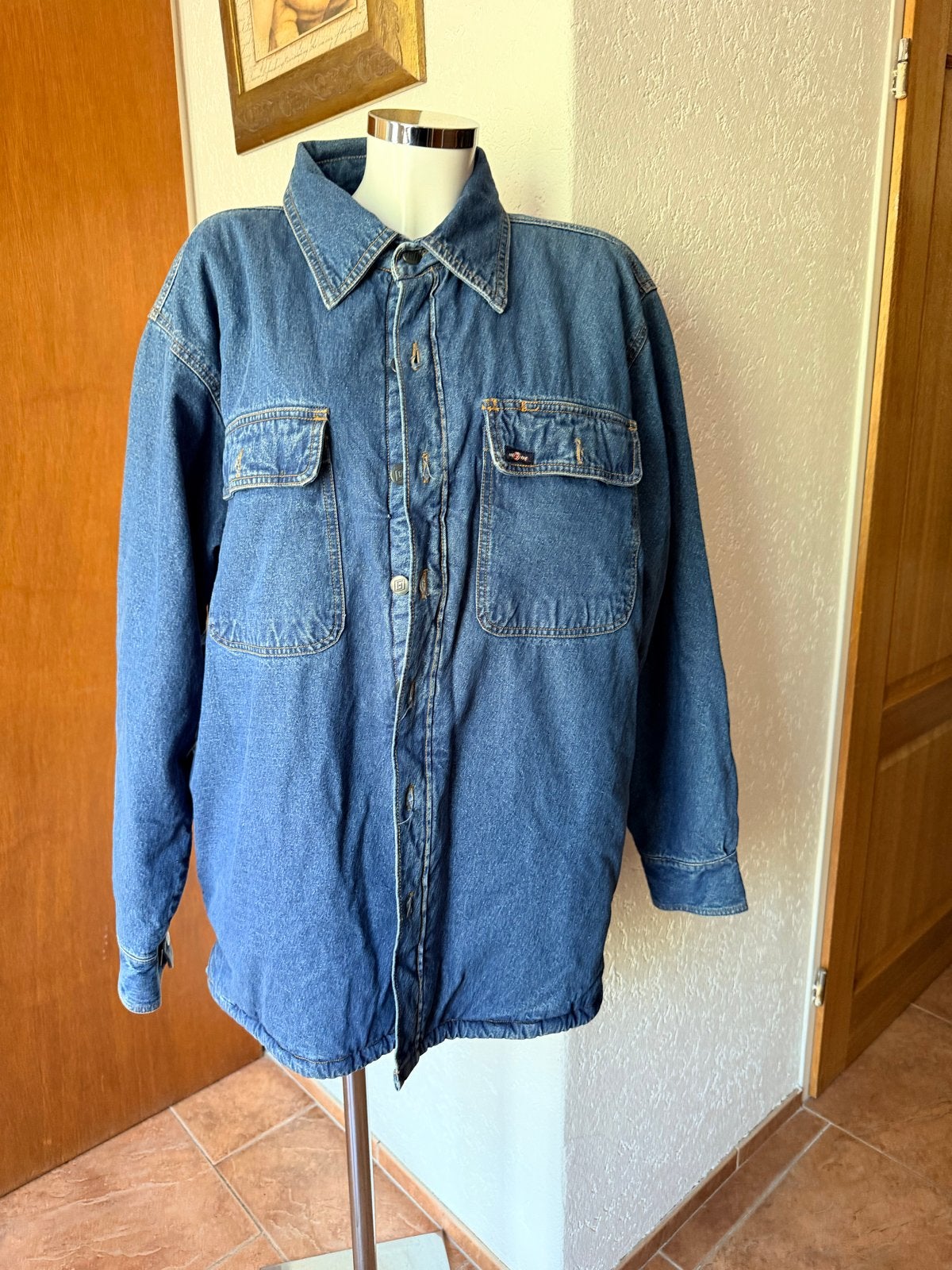 Heren spijkerjack bont gevoerd XL - LifeLine, Ophalen of Verzenden, Gedragen, Maat 56/58 (XL), Blauw