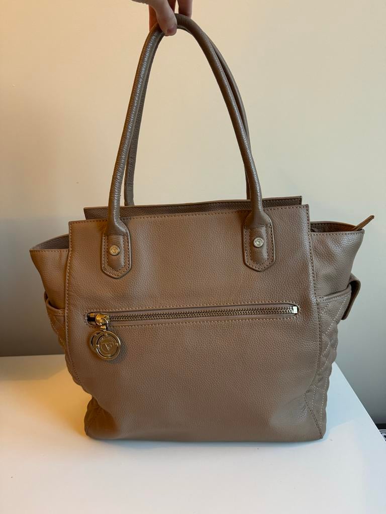 Stijlvolle TOV Amsterdam Handtas - Taupekleurig, Ophalen of Verzenden, Zo goed als nieuw, Beige, Handtas