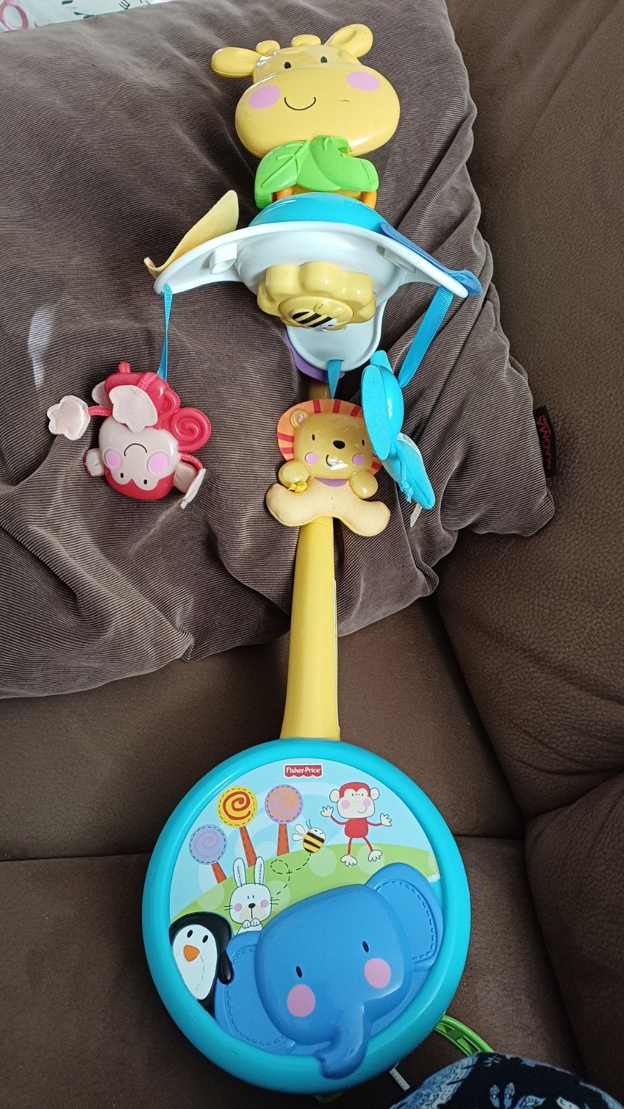 Fisher-Price Muziekmobiel met Dieren en Geluid, Ophalen, Gebruikt, Speelset, Met geluid
